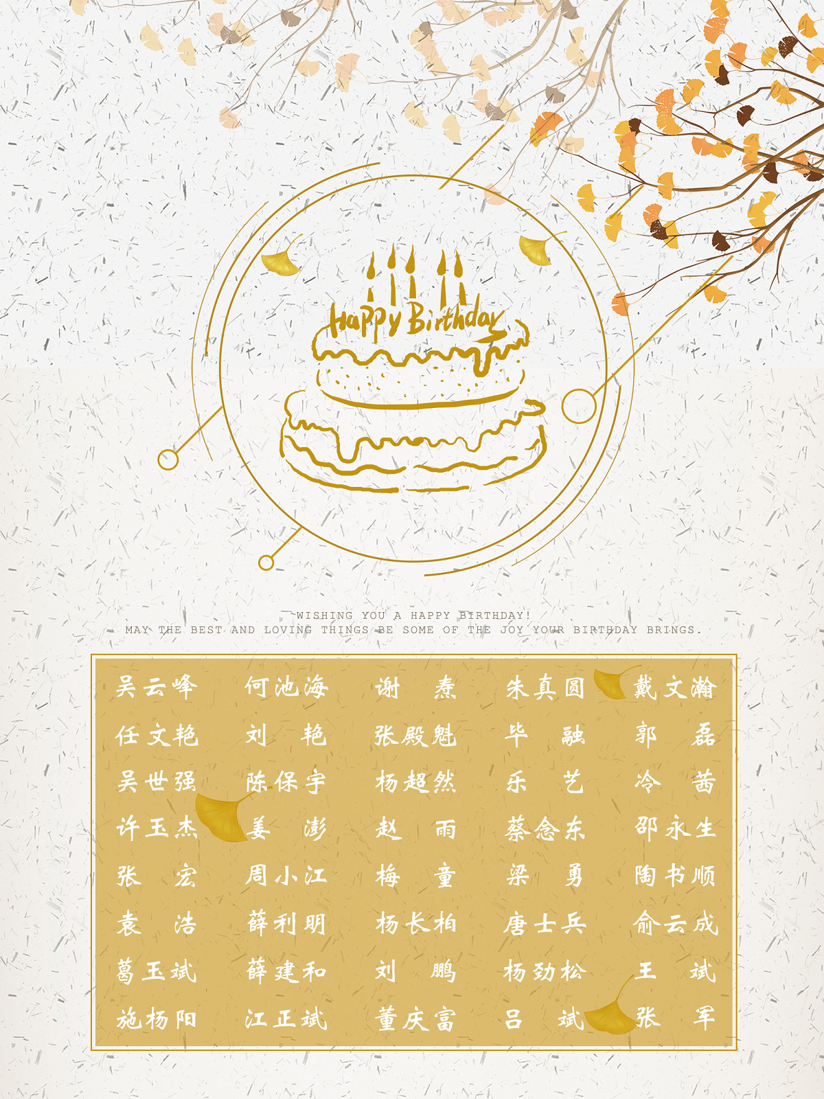 【生日祝?！抗ё?月生日的員工生日快樂！